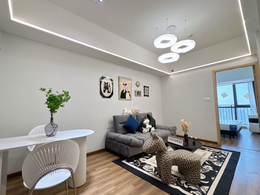 滨湖新地城两室两厅精装修、家具家电齐全、拎包入住随时看房！