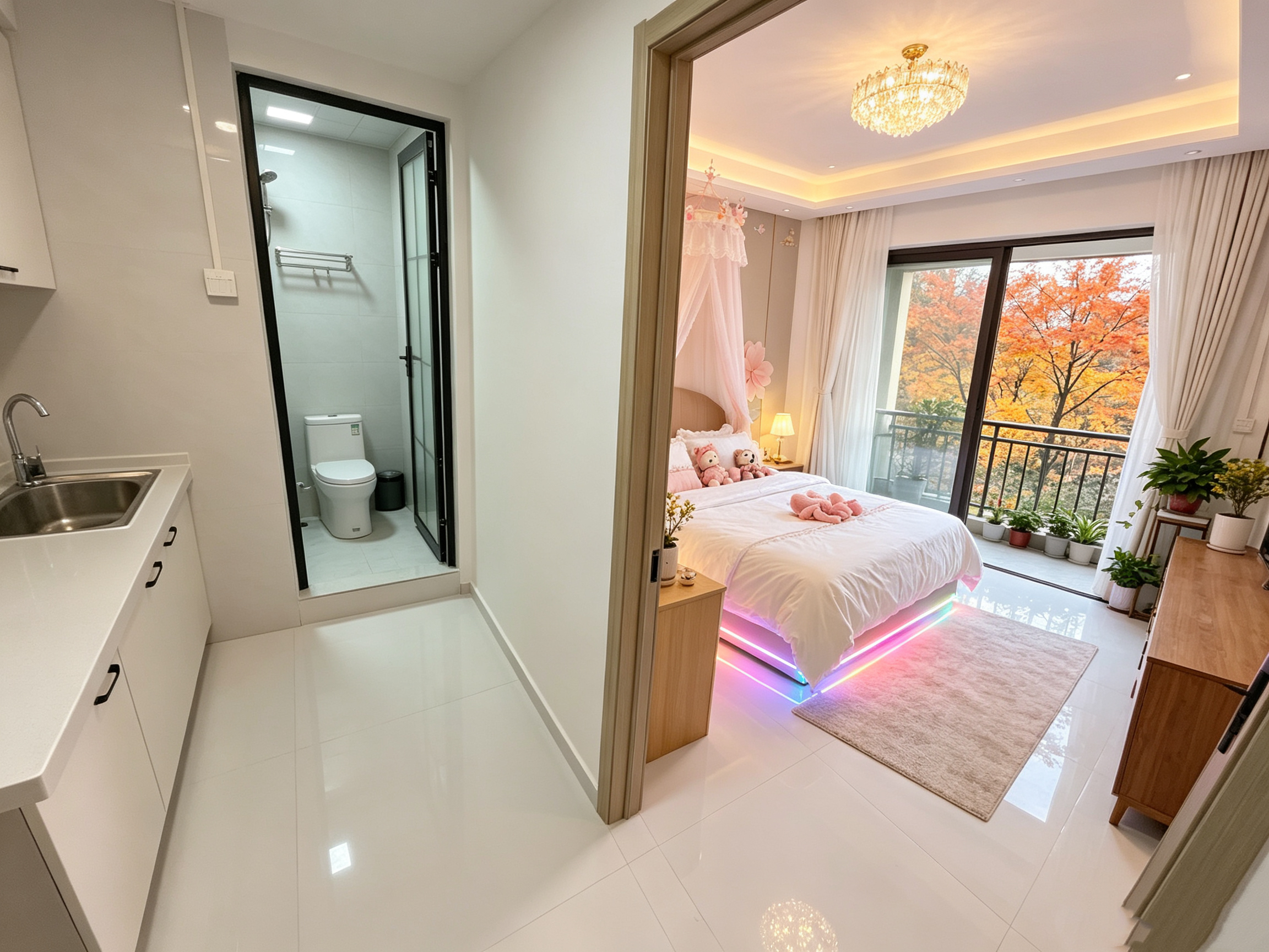 汇景城市中心（套内阳台 独厨独卫）可短租（科大讯飞 软件园）